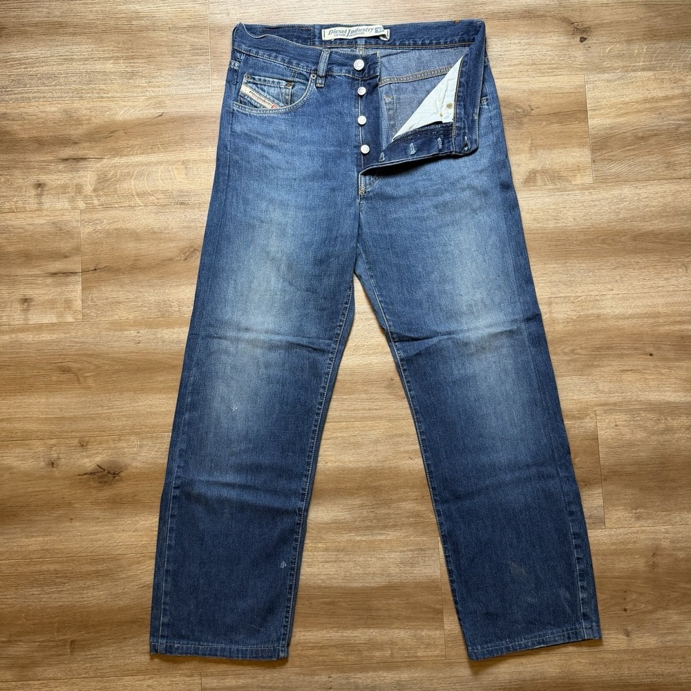 Vintage Diesel Kulter Jeans Men 31x28 Blue Straight Leg Dark Wash Italy (Tag33)‎